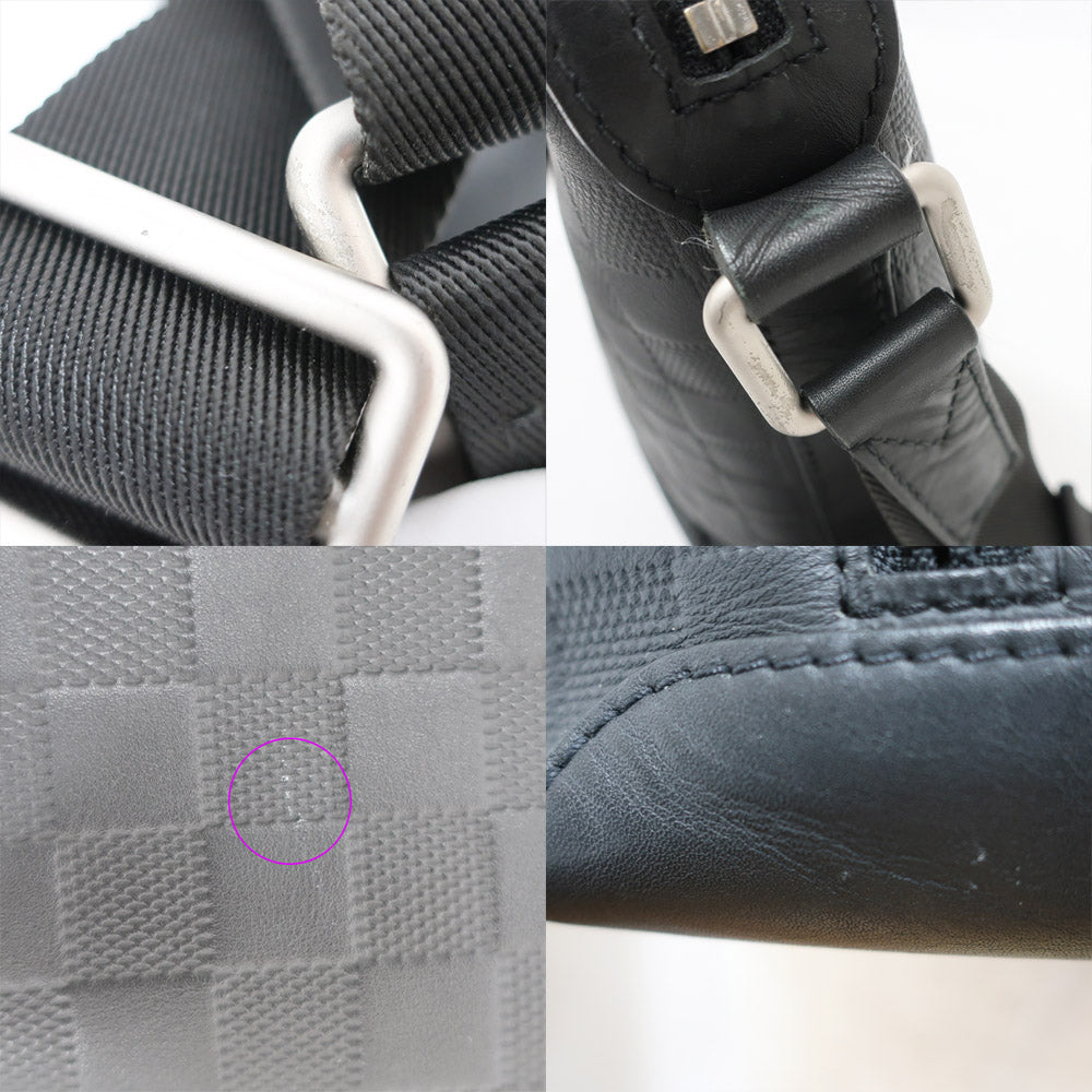 Louis Vuitton Dialovery Messenger PM N42415 Shoulder Bag Damian Amphibious Black White