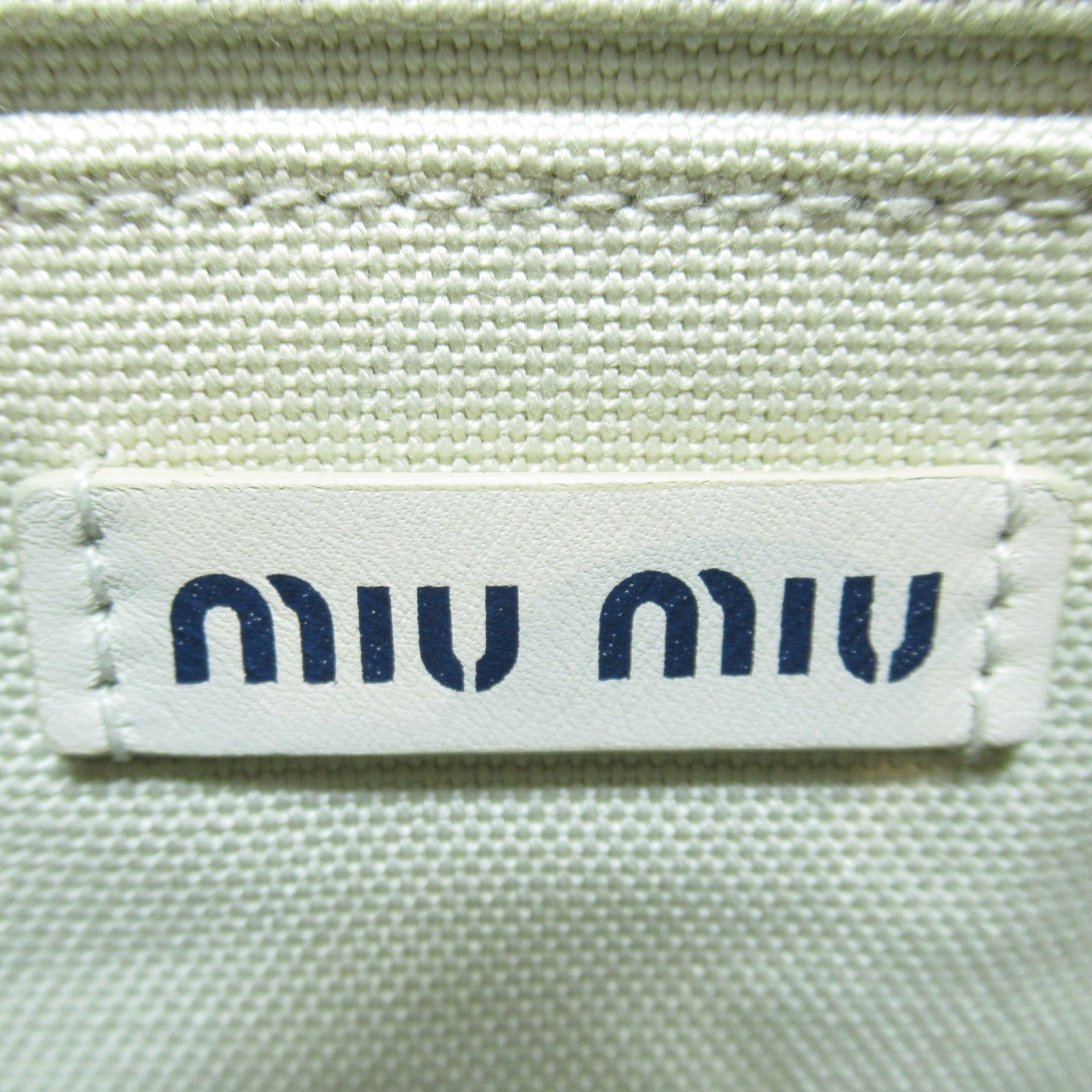 Miu Miu Miu 2w Shoulder Bag Linen  White 5BA2532F68F0354