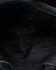 Burberry Check Handbag Tote Bag Navy Black Canvas Leather  BURBERRY