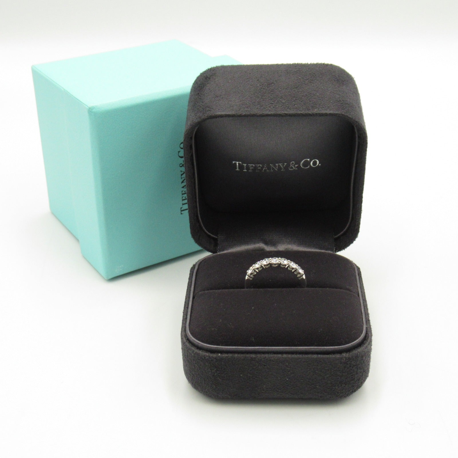 TIFFANY&amp;CO 7P Diamond Forwarding Ring Ring Jewelry Pt950 Platinum Diamond  Clearance
