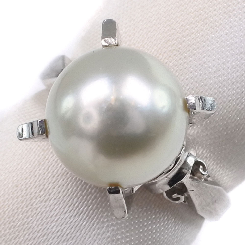 Pearl 9.5 Ring 9.5 mm Pearl  Pt900 Platinum  6.2g Pearl  【Classic】 A Ranked Ring 9.5 mm Pearl × Pt900 Platinum