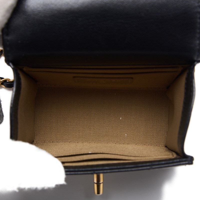 CHANEL 【CHANEL】Mini Trace Pearl Chain Shoulder  Black  Shoulder Bag Mini Shoulder Bag  Bag Hybrid 【 Ship】