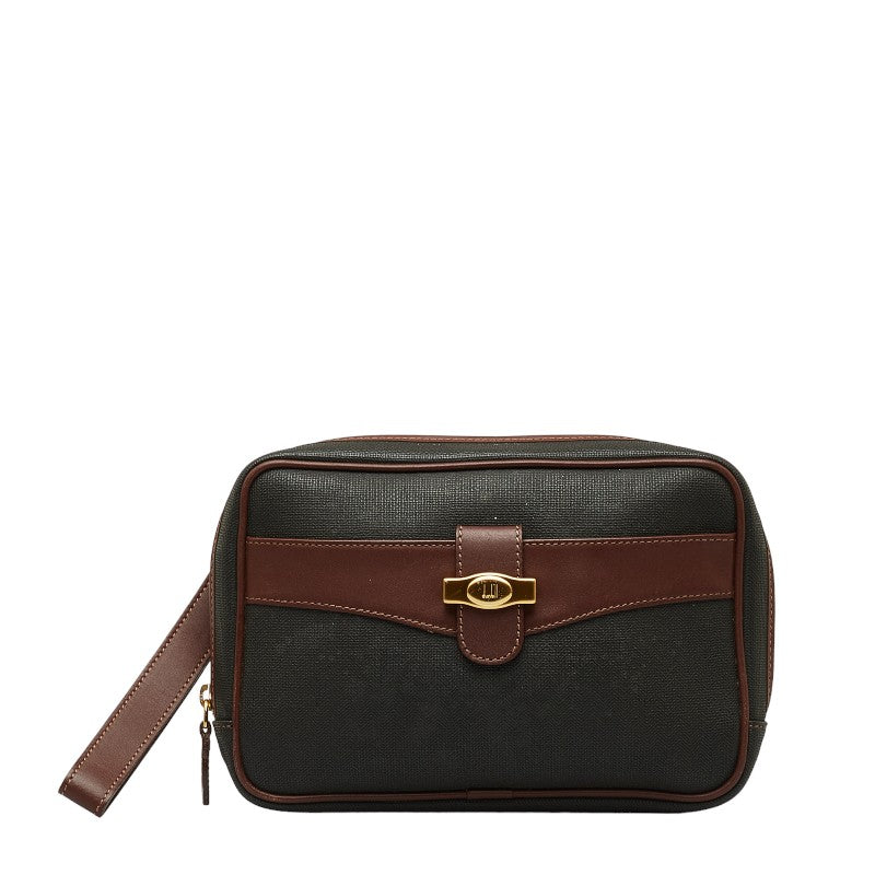 Dunhill Clutch Bag Second Bag Brown G PVC Leather Men Dunhill Ginestone