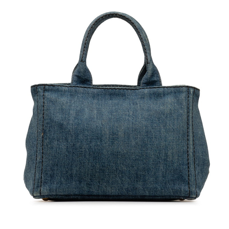 Prada Canapa Mini Handbag Shoulder Bag 2WAY 1BG439 Indigoblue Denim  Prada (Ginzo )