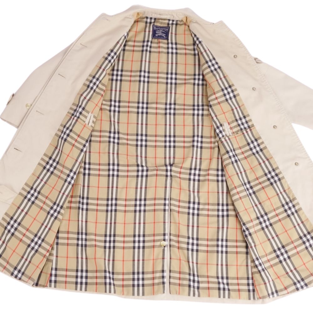 Vint Burberry s Coat One Handle Stainless Colour Coat Balmacorn Coat Cotton   8 (L equivalent) Beige