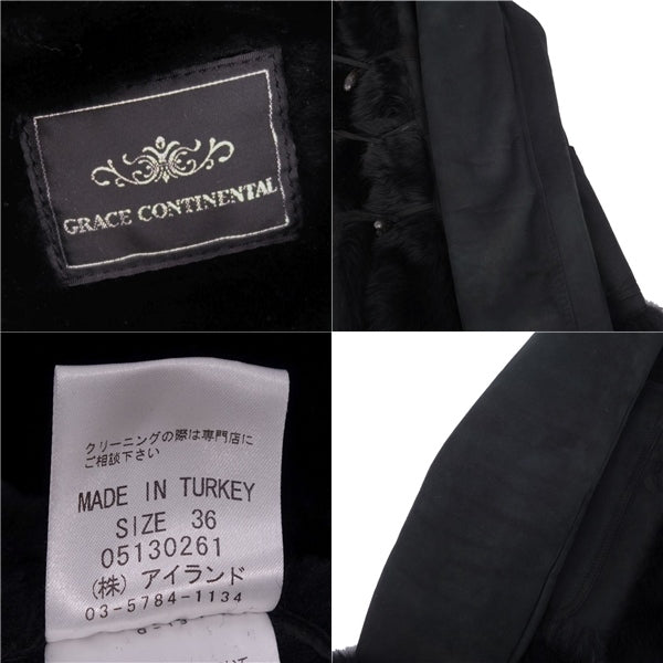 GRACE CONTINENTAL Jacket Mouton    s M Equivalent Black Contactual GREACE CONTINENTAL