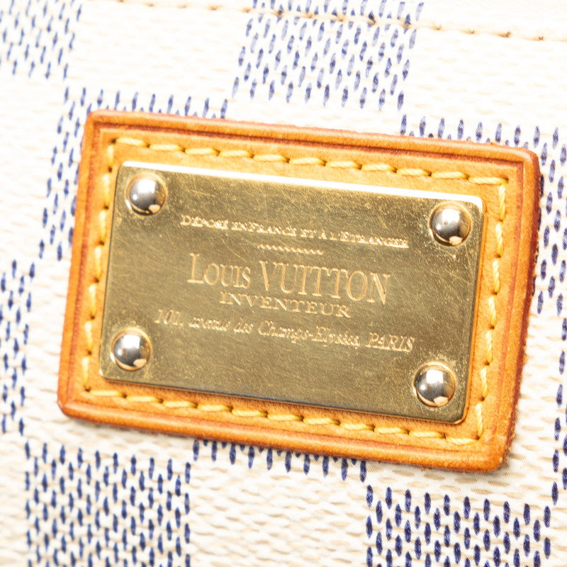 Louis Vuitton Damier Azur Poschet Milla MM Accessory Pouch N60027 White PVC Leather  Louis Vuitton