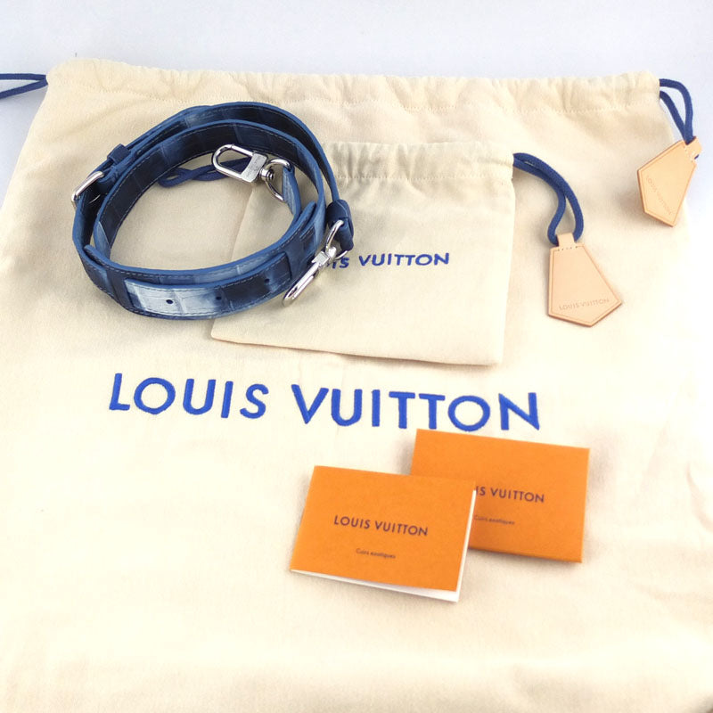 Louis Vuitton Sacca Cross 2WAY N81835 Shoulder Bag Crocodile Blue