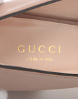 Gucci GG Marmont Leather Pump 34  Beige 454297 Fringy Pearl Box  Bag