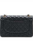 CHANEL DECAMATRASSE 30  Caviar S Double Flap Double Chain Bag Black G  15th A58600