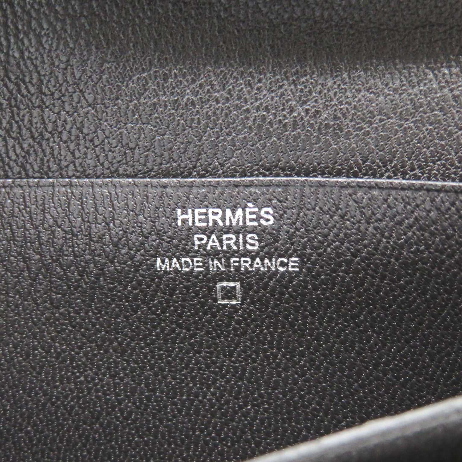 Hermes  Two Fold Wallet Two Folded Wallet Wallet Leather Alligator   Black Box