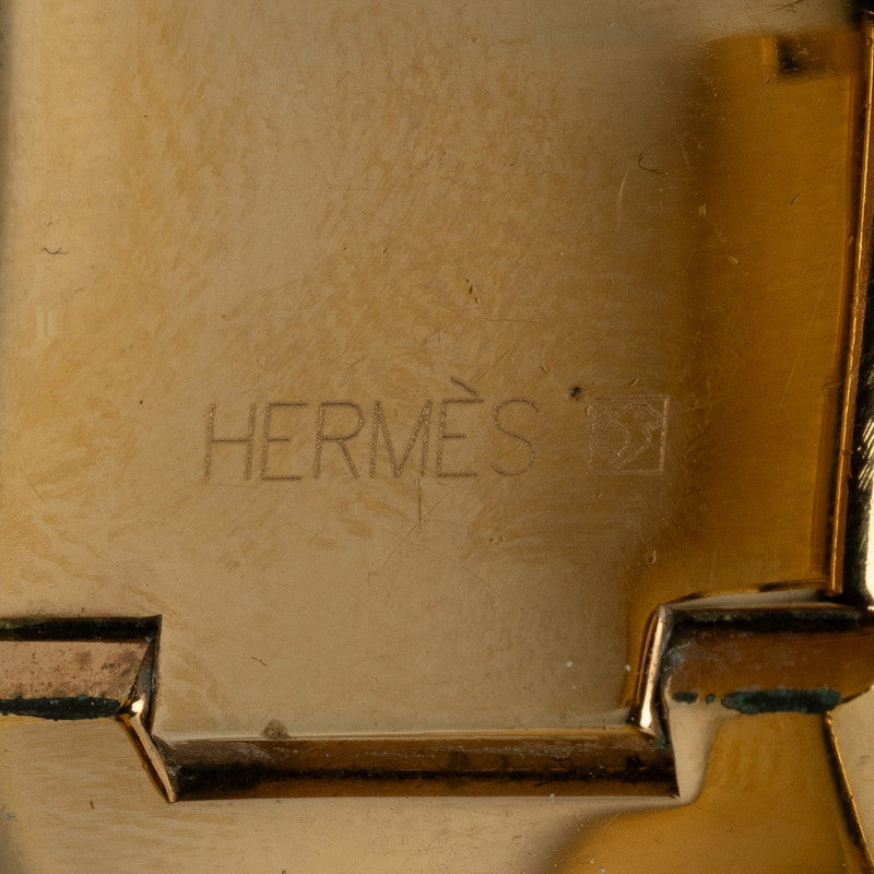 Hermes Locke White Horse Seven-Boy Fire Bangle  LO1.201 Quartz Gold Character Dial Mackie  Hermes