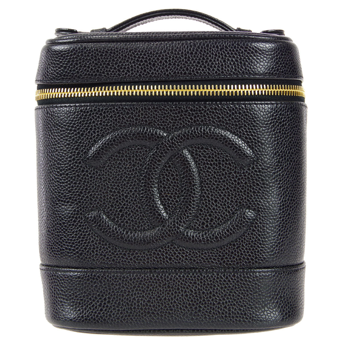 Chanel 1997-1999 Timeless Vanity Handbag Black Caviar