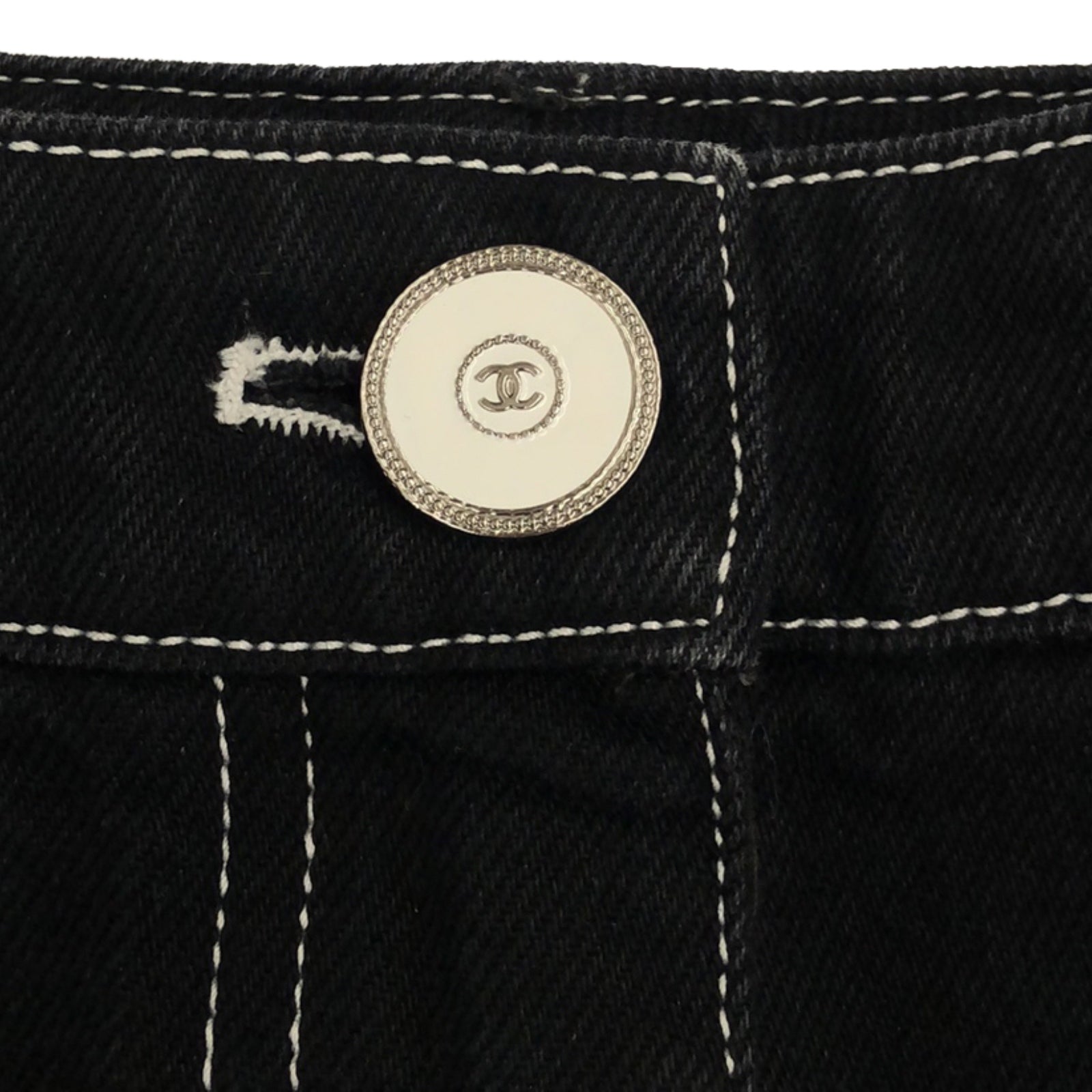 Chanel Denim Clothes Bottoms Cotton  Black P74475V67295