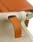 Hermes 1999 Natural Toile H Herbag GM 2 in 1 2way Shoulder Handbag