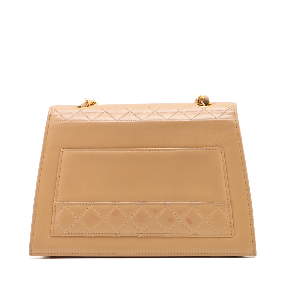 Chanel Matrasse  Single Flap Single Chain Bag Beige G  1st Turn-Lock