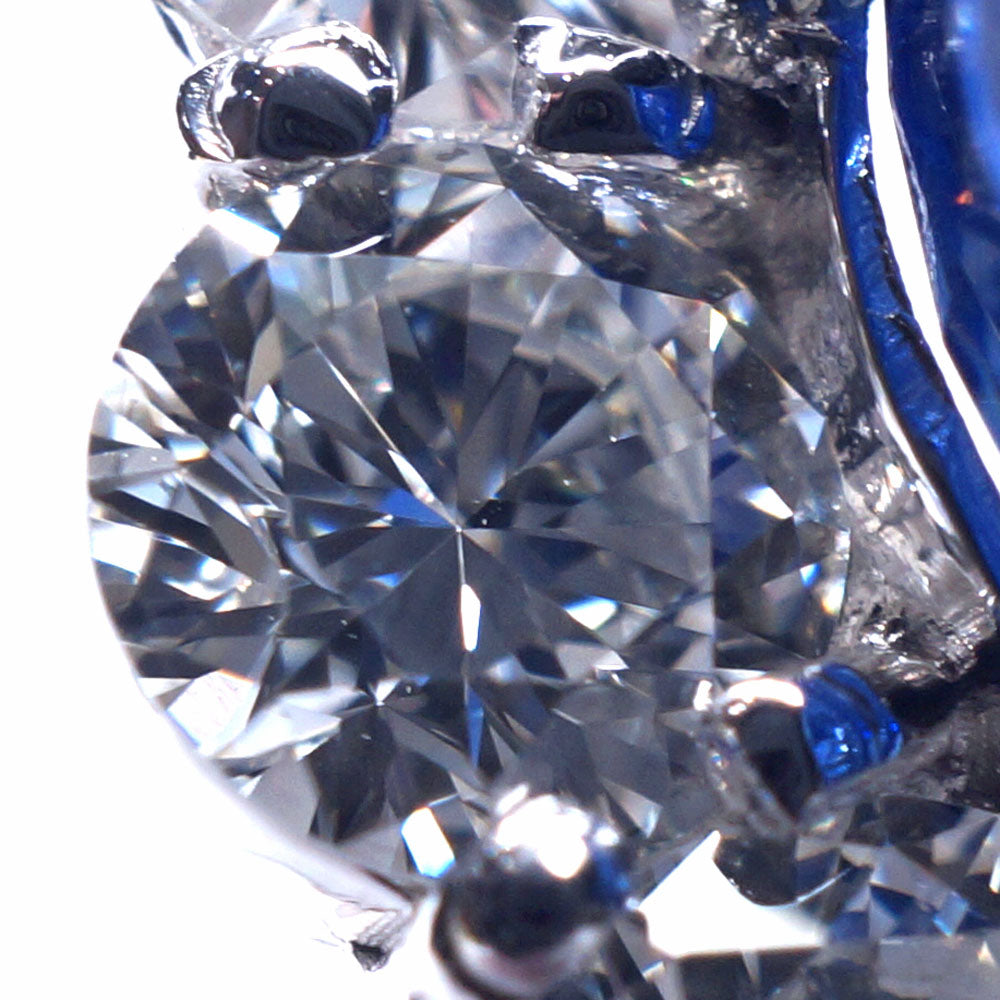 PT900 non-heated sapphire 4.959ct diamond 1.84ct NO HEAT design ring platinum premium jewelry