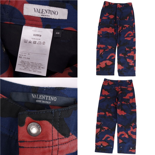 Valentino Panthers Long Panthers Cargo Panthers Camoufl Cotton Bottoms  44 (equivalent to L) Navy/red/black