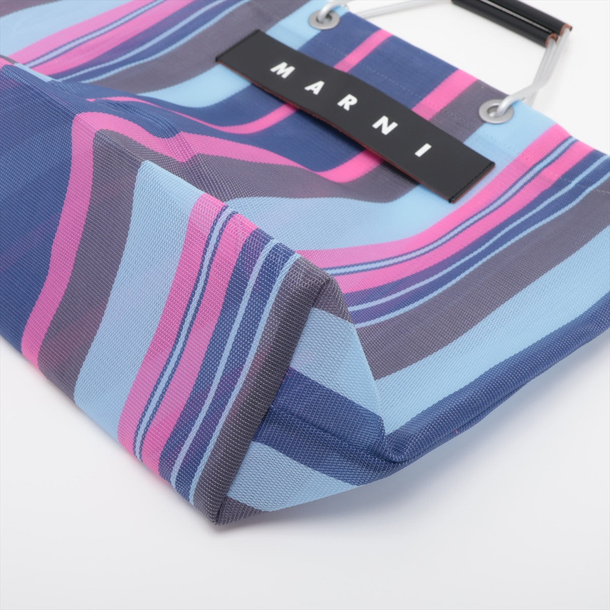 Marni Flower Cufflinks  Vinyl Tote Bag Multi-Color