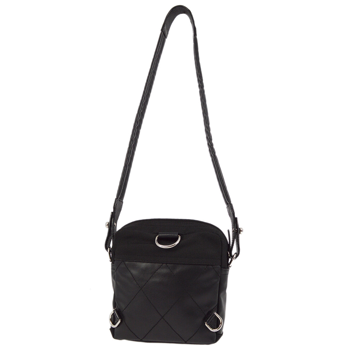 Chanel Black Coated Canvas Paris-Biarritz Shoulder Bag
