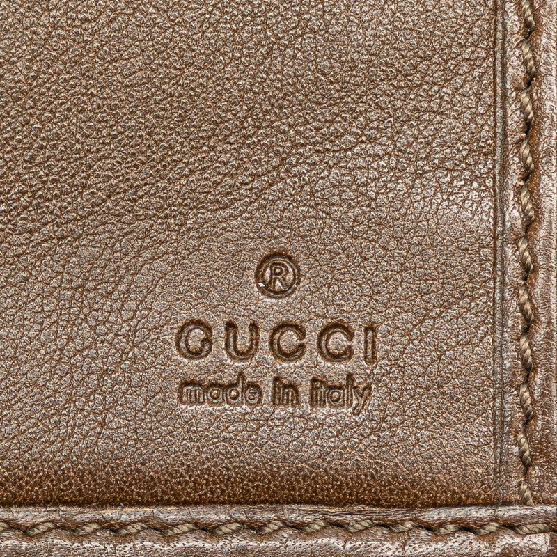 Gucci GG canvas interlocg G stalls long wallet 269970 brown canvas leather ladies Gucci