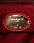 Loewe Anagram Tote Red Orange Leather