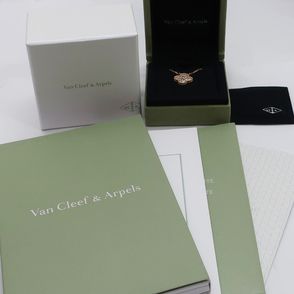 Van Cleef &amp; Arpels Van Cleef &amp; Arpels Vintage Alhambra Necklace VCARP2R300 Diamond K18 Pink G Jewelry