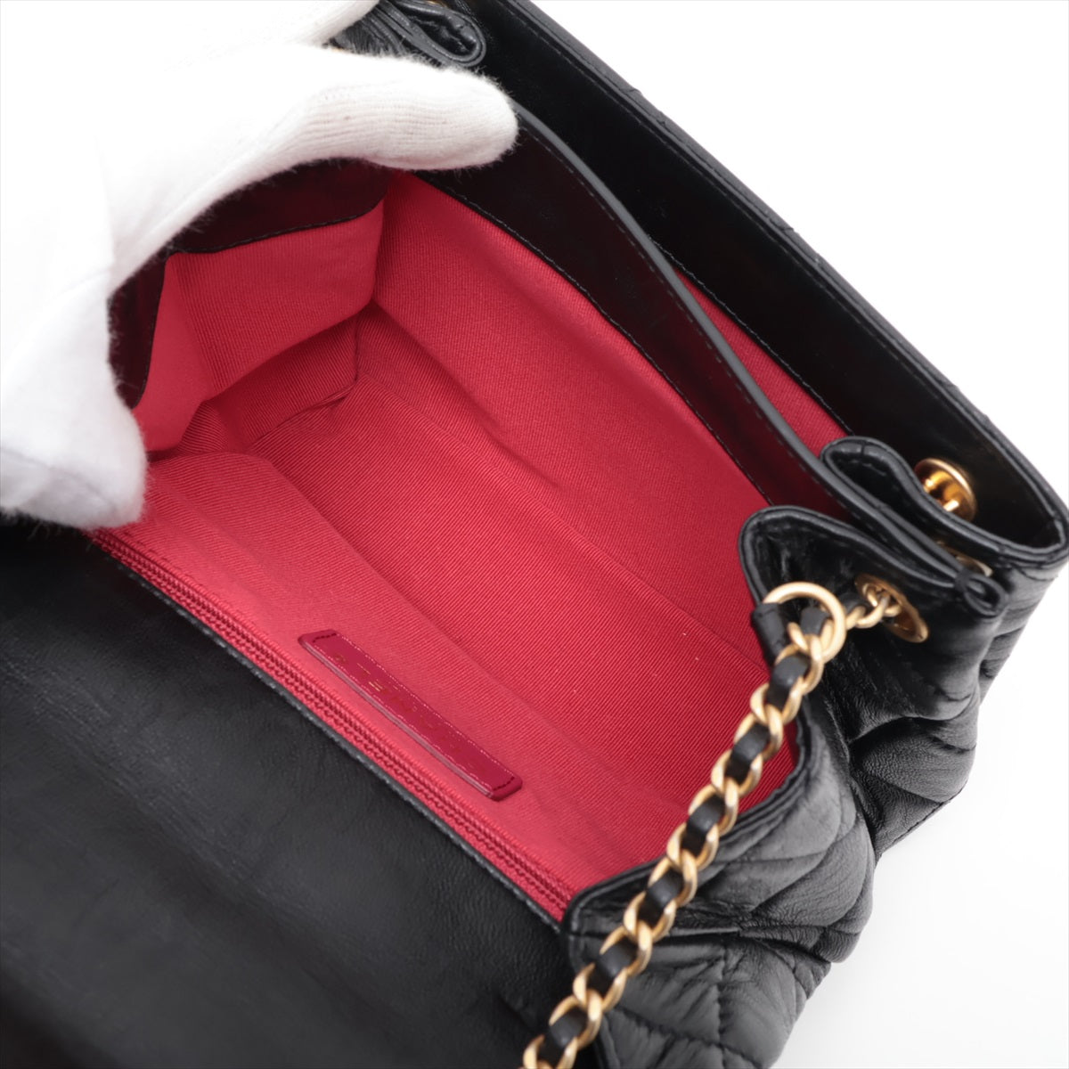 Chanel Matrasse Single Flap Single Chain Bag Black