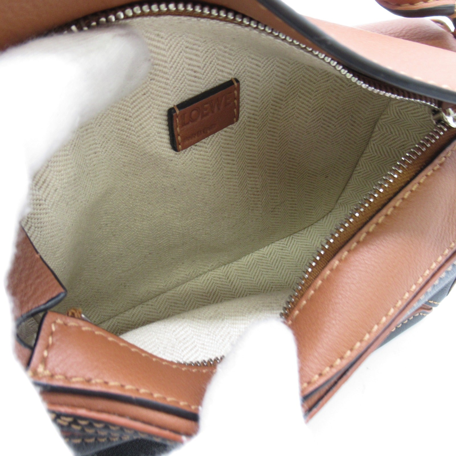 Loewe LOEWE Puzzle Bag Mini Shoulder Bag Leather  Brown / Black