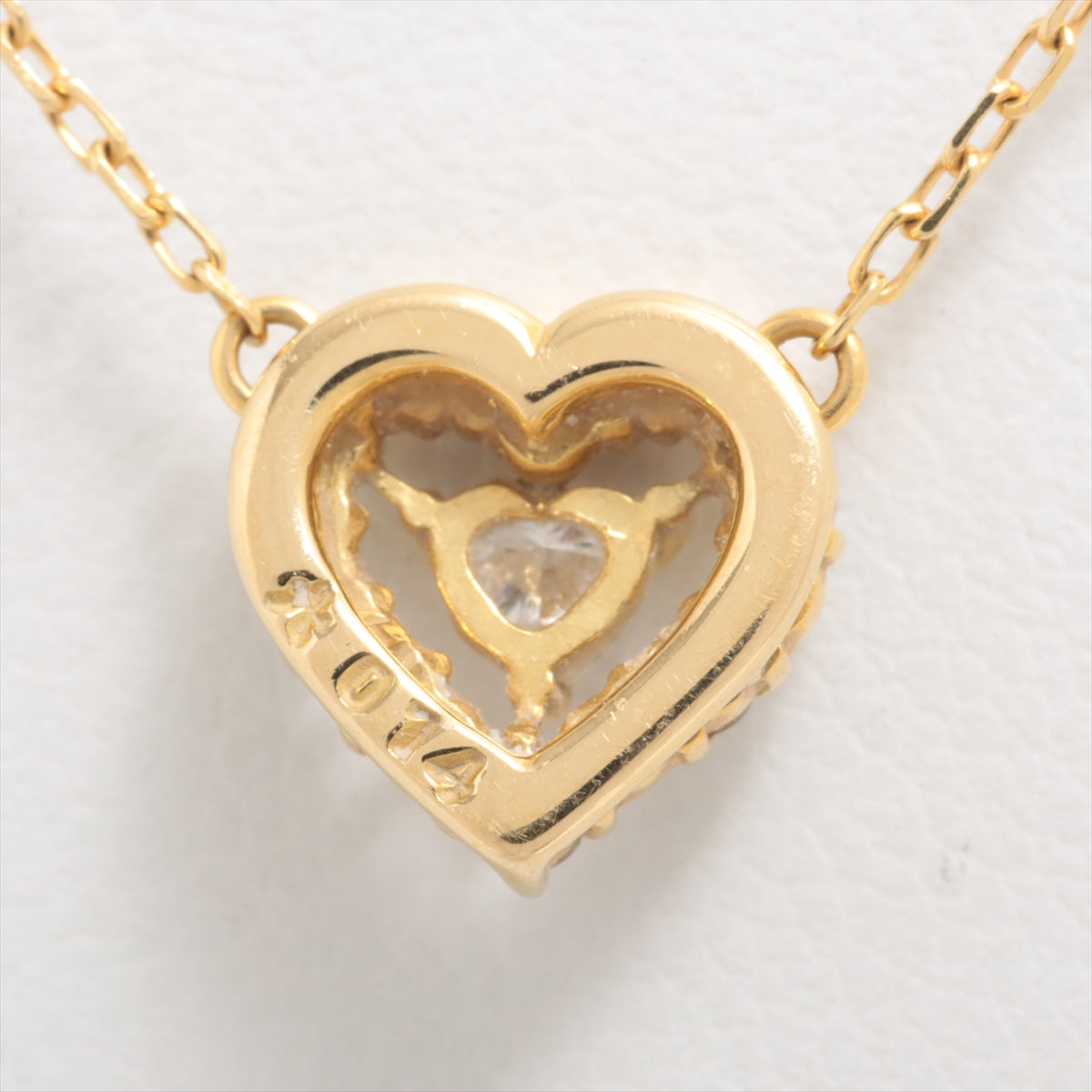 Archer Princess Heart Diamond Necklace K18 (YG) 2.0g 0.14 RUB