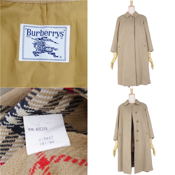 Vintage Burberry s Coat  Liner   Coat Balmacaan Coat Cotton 100%   9AB2 (M Equivalent) Beige Coat  BIG