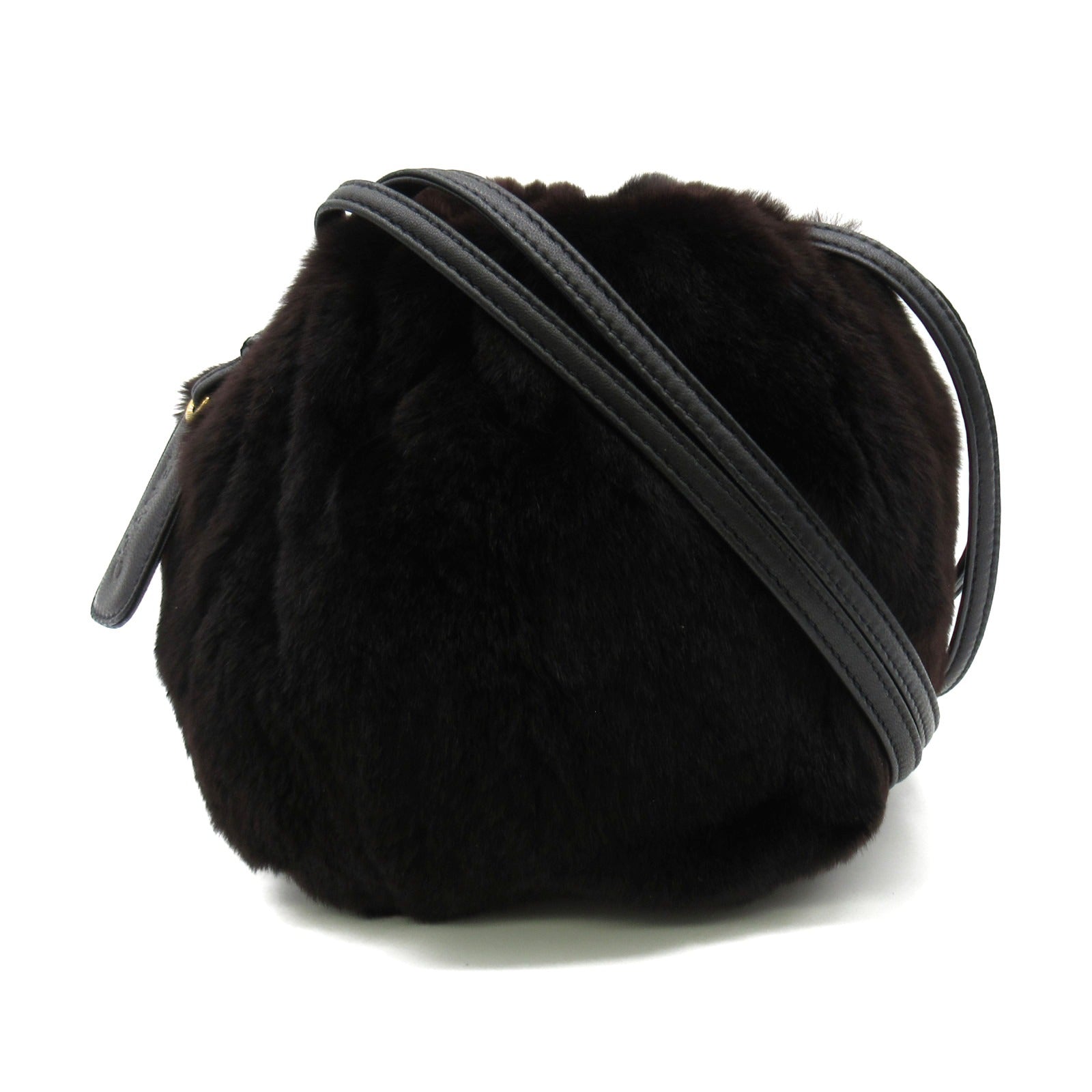 CHANEL CHANEL Dressing Pochette Shoulder Bag Leather Rapunzel  Black  A13364