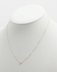 Agat diamond necklace K10 (YG) 0.8g 0.02 E