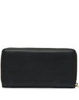 Gucci Logo Round  Long Wallet 658691 Black Leather  Gucci