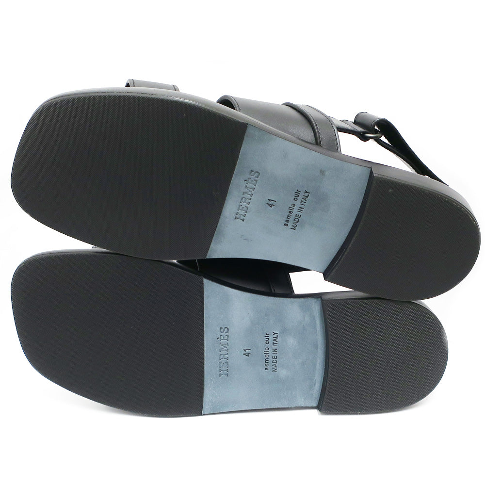 Hermes GIACOMO Sandalss Black H G  Black Black  Shoes Shoes