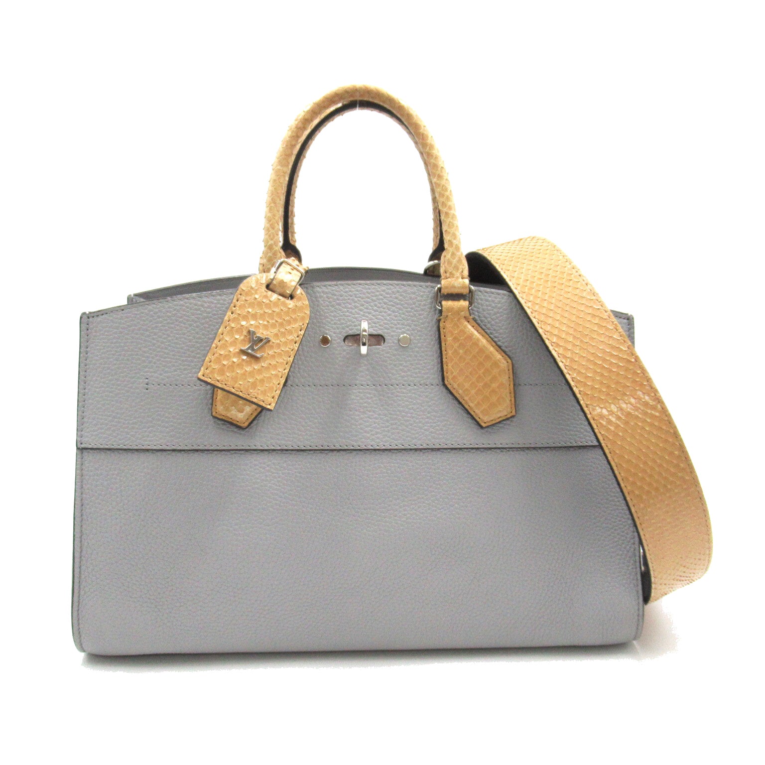 Louis Vuitton Louis Vuitton City Steamer EW 2w Shoulder Bag Leather  Leather  Grey N937
