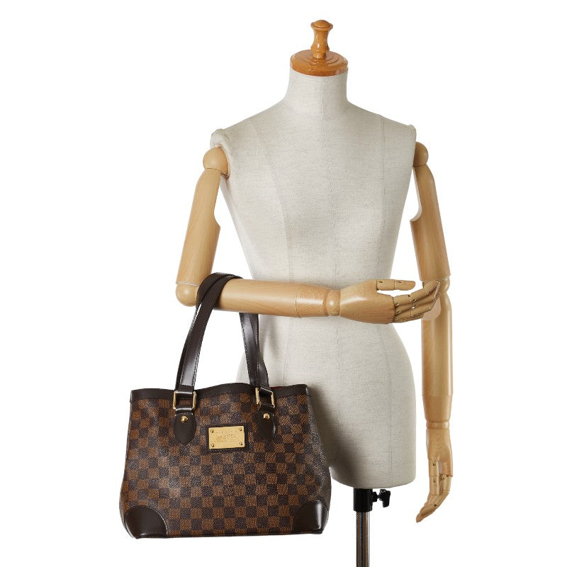 Louis Vuitton Damier Hamsteed PM Handbag N51205 Brown PVC Leather  Louis Vuitton