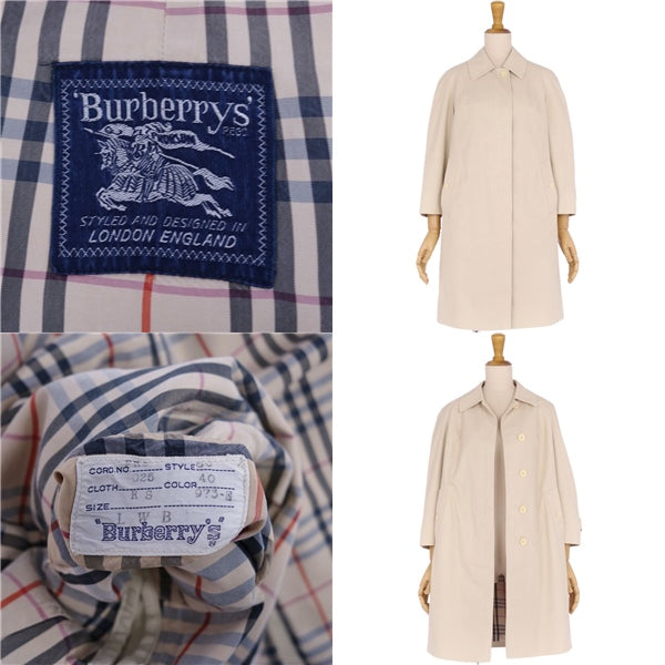 Vint Burberry s Coat Stinker Coat Balmacorn Coat Cotton   40 (M equivalent) Beige