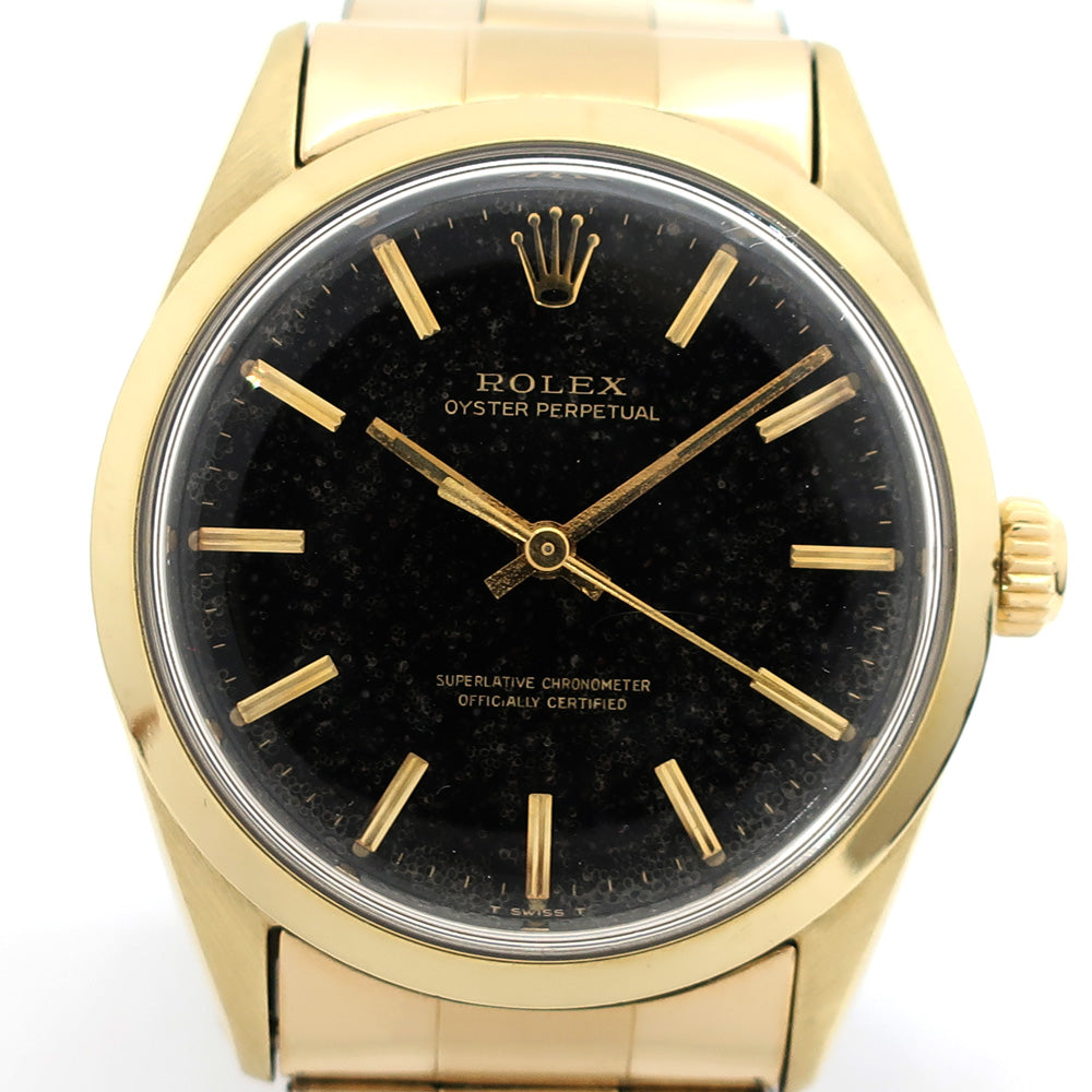 Rolex 1024 Oaster Perfect Black Mirror SS Black Revet  Watch