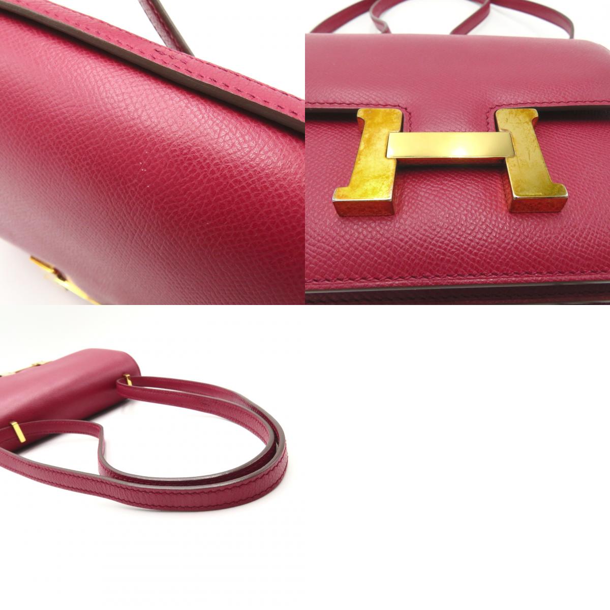 Hermes Hermes Constance Mini (18) Shoulder Bag   Epsom  Red