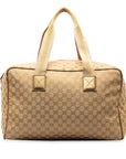 Gucci GG canvas sy line Boston bag travel bag 153240 beige pink g canvas leather ladies Gucci