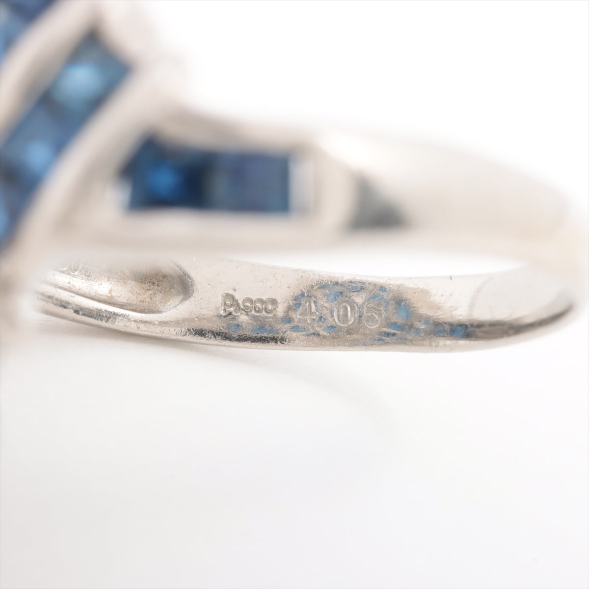 Sapphire Diamond Ring Pt900 12.7g 4.06.10