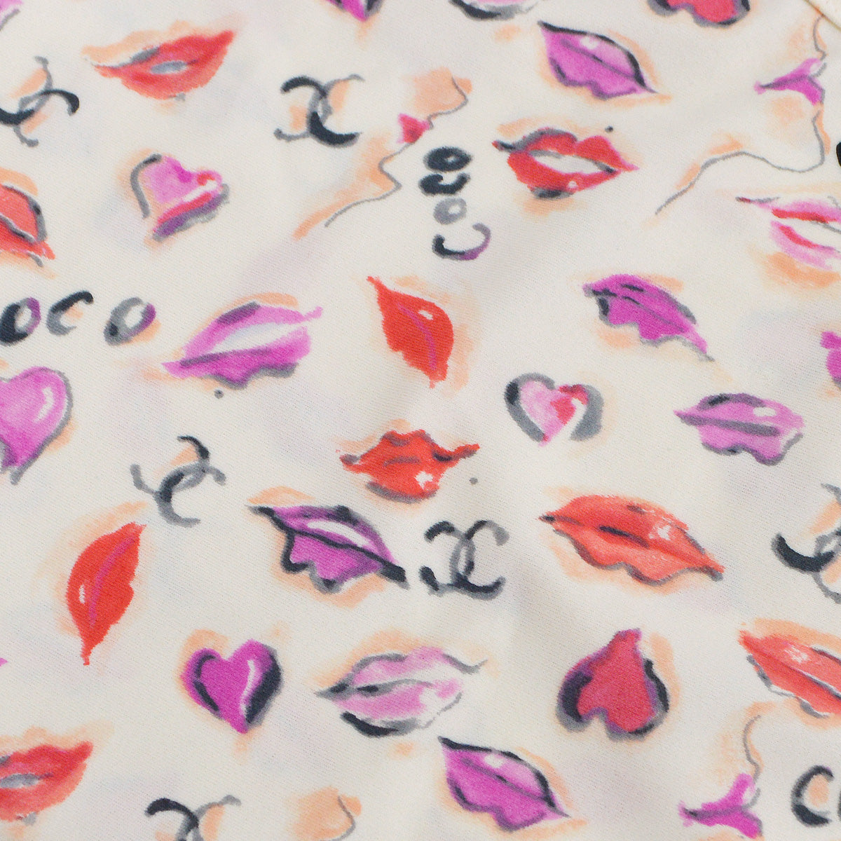 Chanel lipstick-print cropped T-shirt 