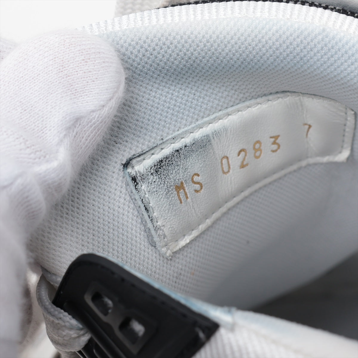 Louis Vuitton LV Trainer Line 23 Years Denim  Leather Trainers 7 Men Black × White MS0283 Monogram