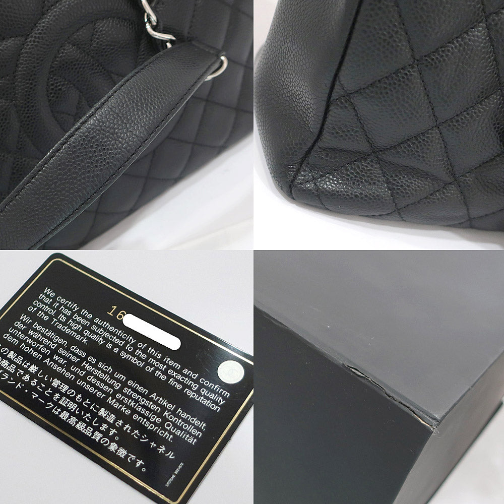 Chanel A50995 Coco Caviar S BK Black/Silver G  Women   8th  Certificate Box