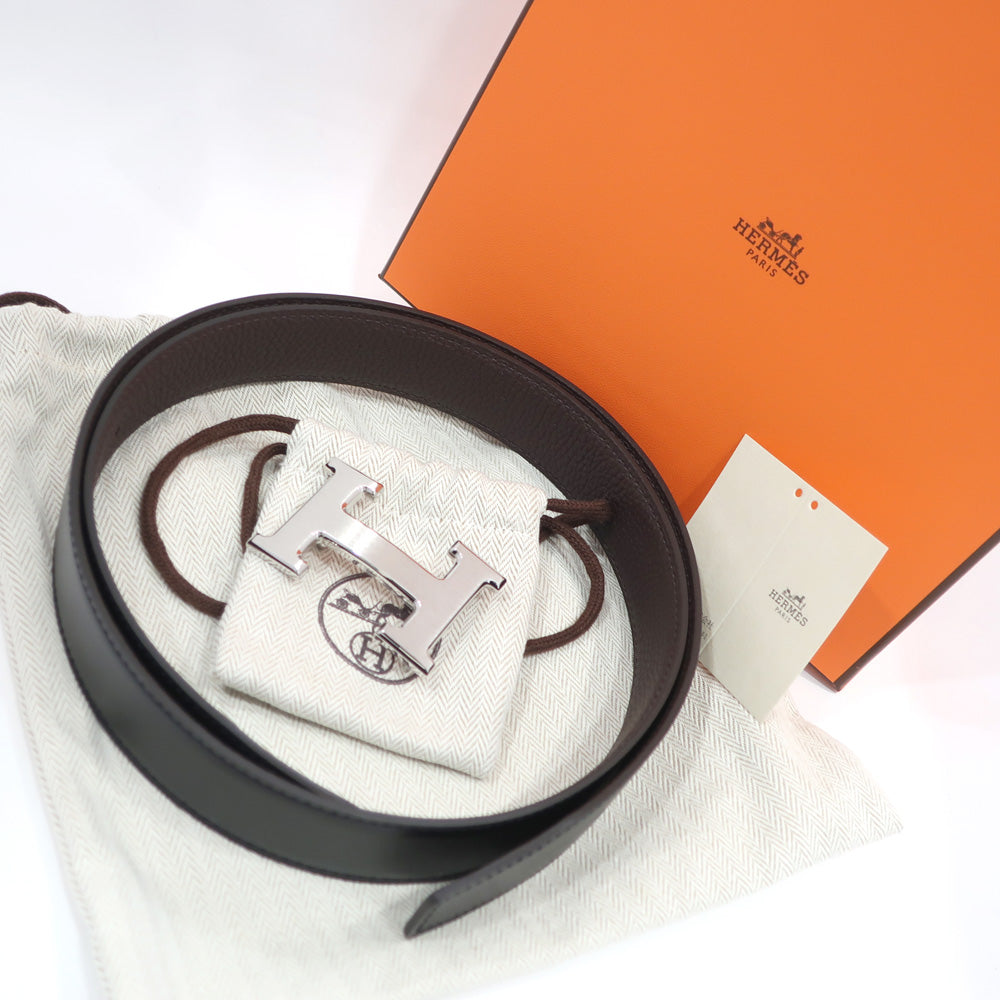 HERMES Hermes H-Belt Constance Approximately 32mm Reverseible 85  B ature 2023 Manufacturing BK/BR Silver  Mens  Fashion Dress Small Others  Bag Box 【New】【Unused】