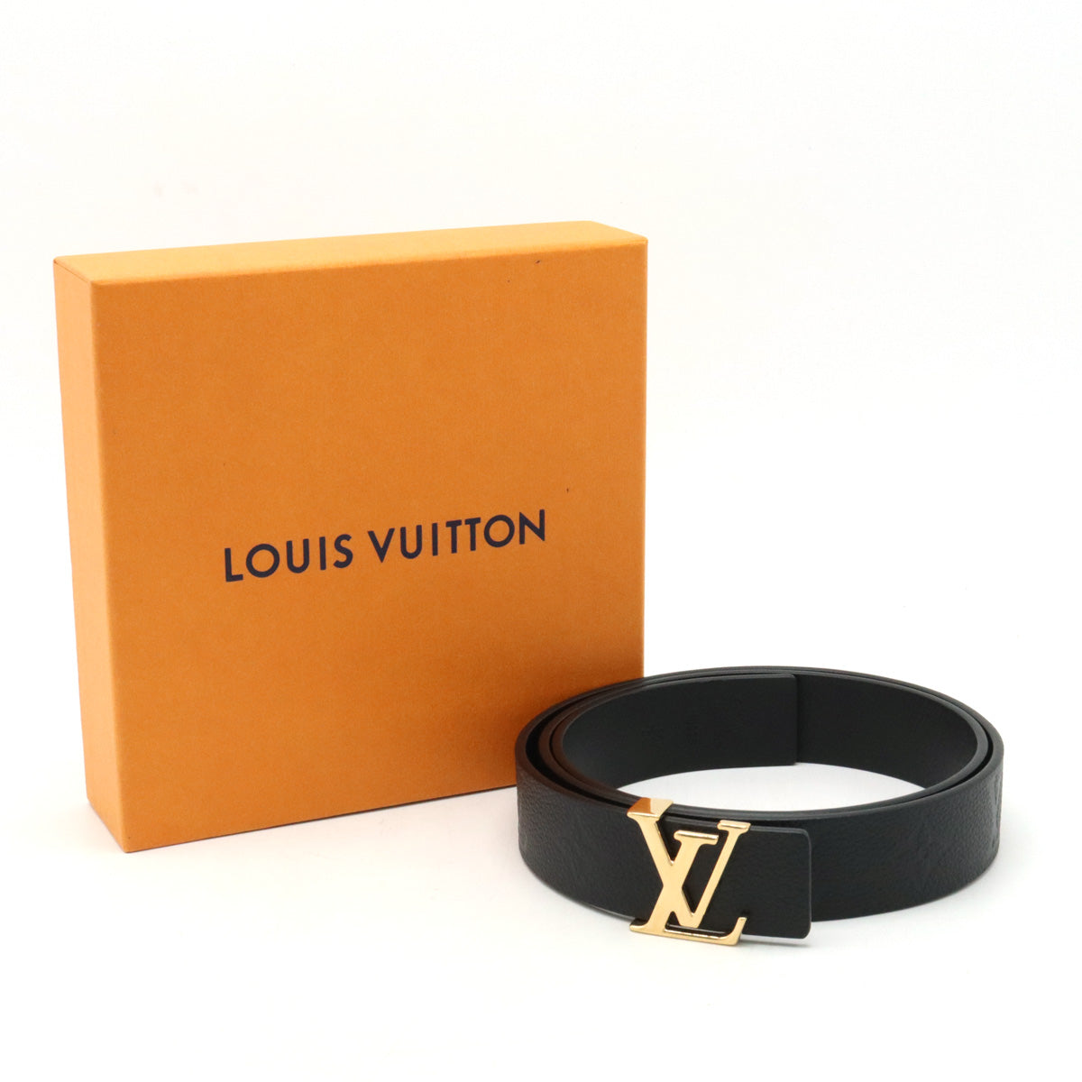 LOUIS VUITTON Louis Vuitton Monogram Emplant Belt LV iconic 30MM Reverseible Black Noneir Black 