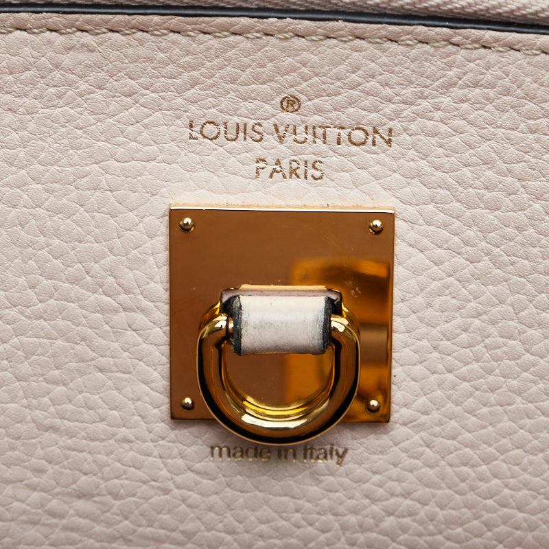 Louis Vuitton City Steamer MM Handbag M42496 Navy Beige Calf