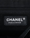 Sac bandoulière chaîne demi-lune Chanel Noir Caviar
