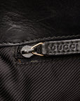 Gucci GG schoudertas 33900 zwart canvas leer dames